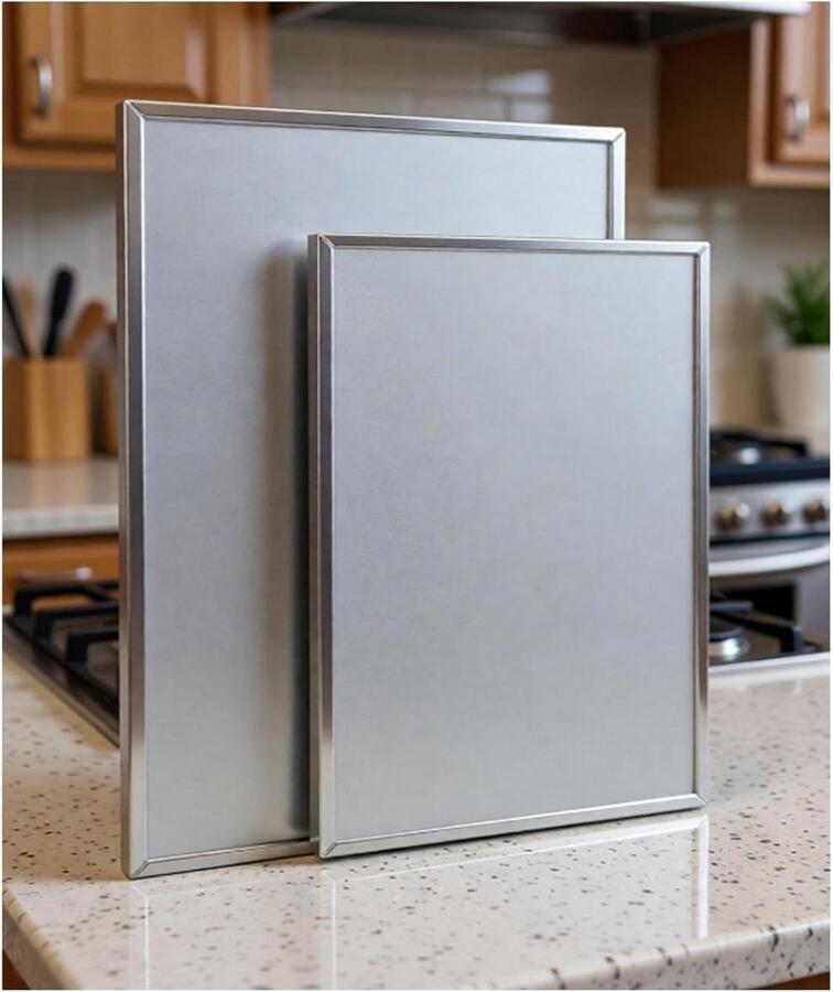 Keukenpaneel Hittebescherming Veilig Koken Vlamvertragend Materiaal 20-120 cm Zilverkleurig