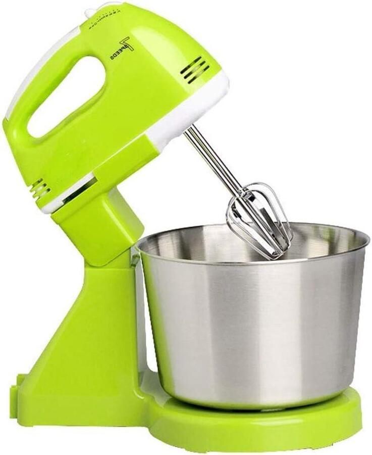 Keukenrobot Garde Handmixer Voedselmixer Bakken Cake Beslag 2-in-1 Staand Handmodel 1.7 Liter Kom Wit