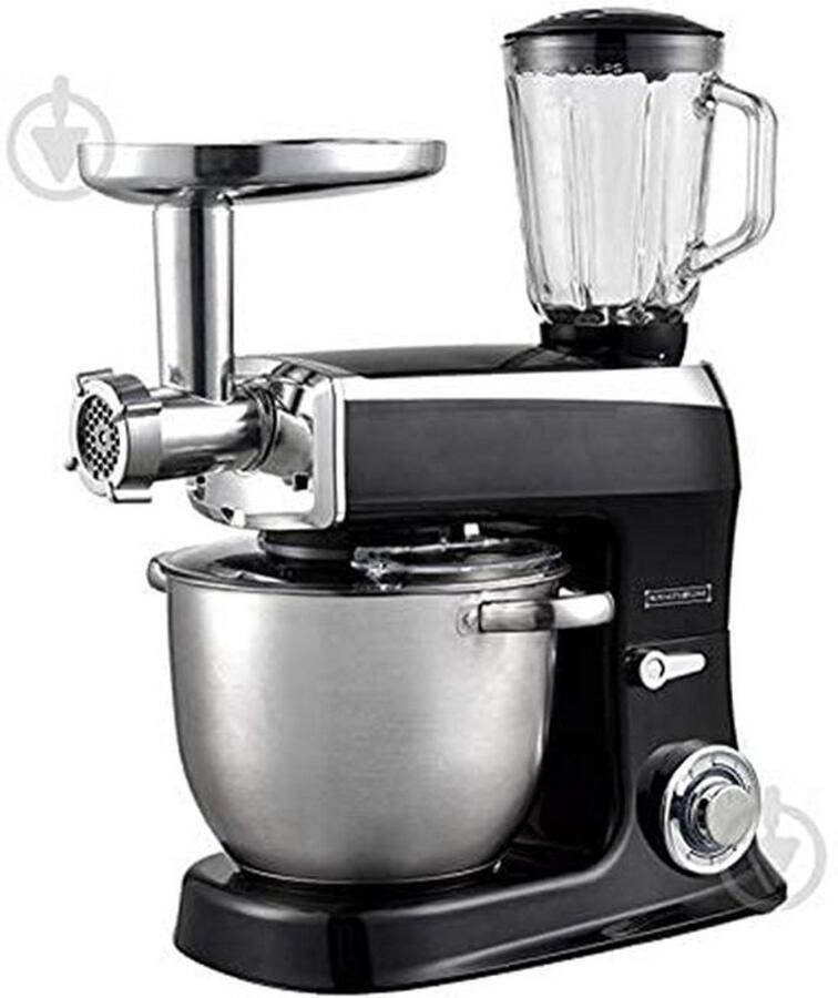 Keukenrobot Keukenmixer Bakken en Koken Krachtige Motor 1900W 6.5 L Kom Zwart