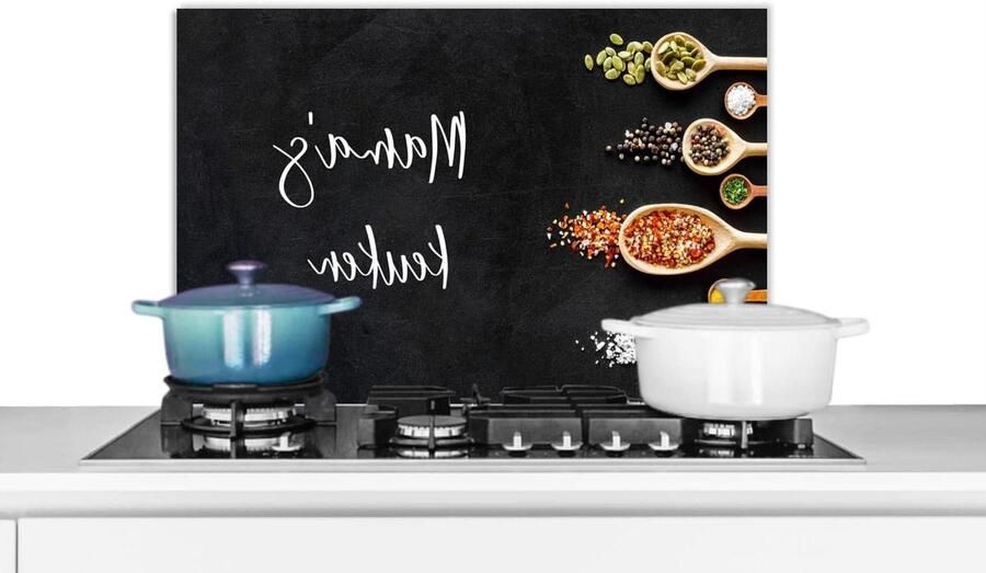 Keukenscherm Spatbeschermer Wanden Koken Beschermen Luxe Aluminium 60x40 cm Multicolor