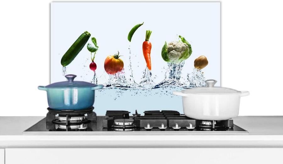 Keukenscherm Spatscherm Wandpaneel Keuken Koken Beschermen Waterdicht Aluminium 70x50 cm Veelkleurig