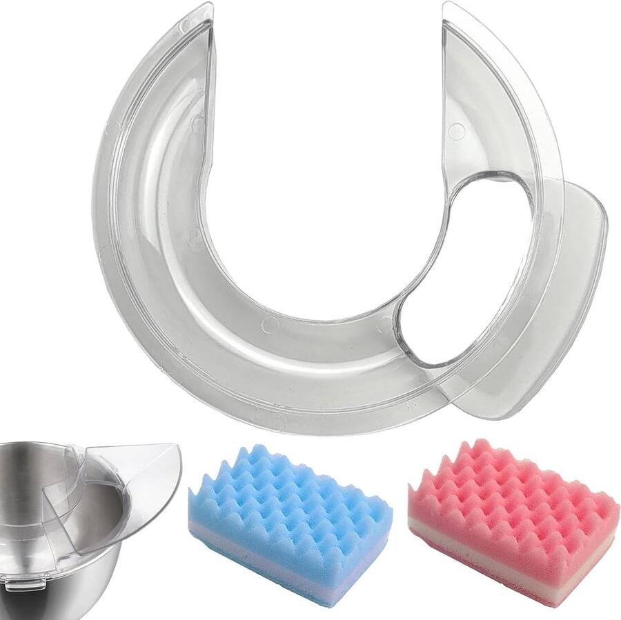 Keukenspatbescherming Mixer accessoire Schoon bakken Voedselveilig kunststof Diameter 21 cm Transparant