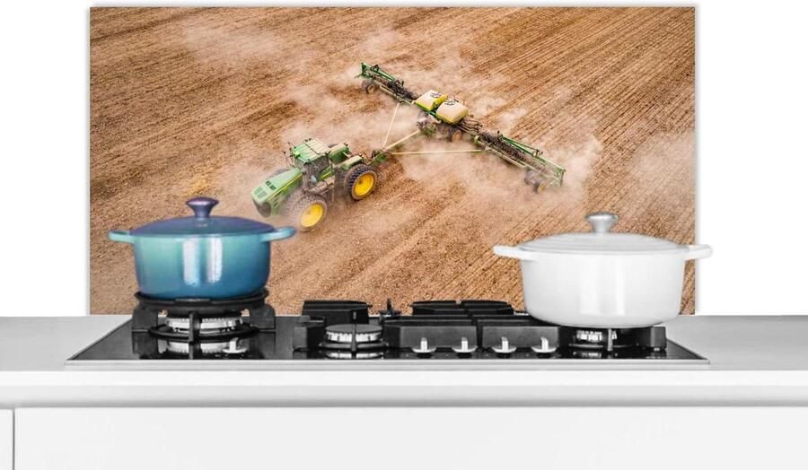 Keukenspatscherm Spatwand Achterwand Koken Beschermen Aluminium Dibond 100x50 cm Veelkleurig