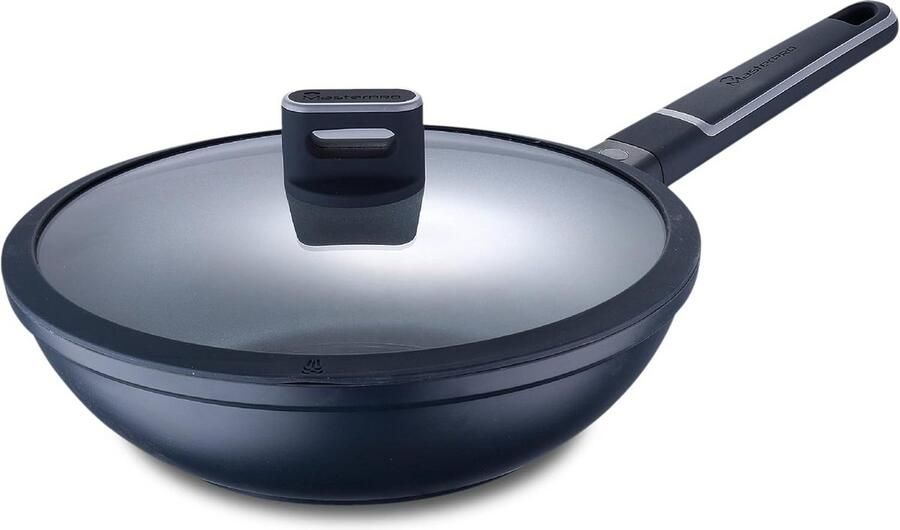 Keukenwok Roerbakpan Lekker Koken Maximale anti-aanbaklaag 28 cm Zwart