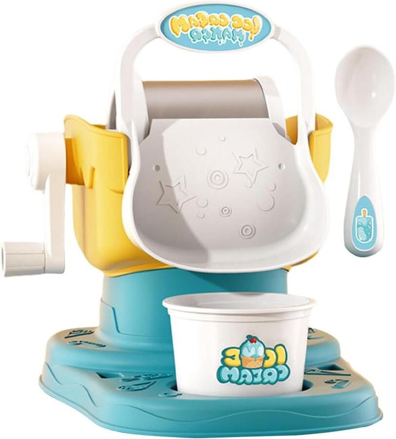 IJsmachine voor kinderen Dessertmaker Yoghurtijs Thuis Desserts Maken Handmatige Bediening 175x221x192cm Geel