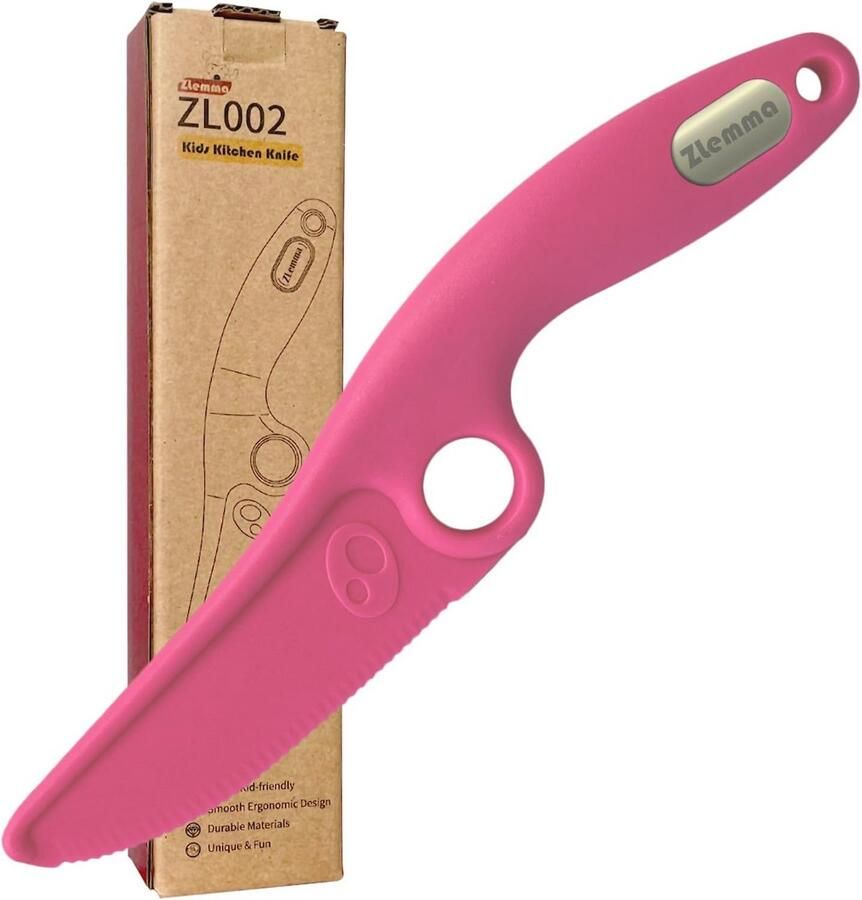 Kindermes voor peuters met leerring Veilig en scherp gekarteld