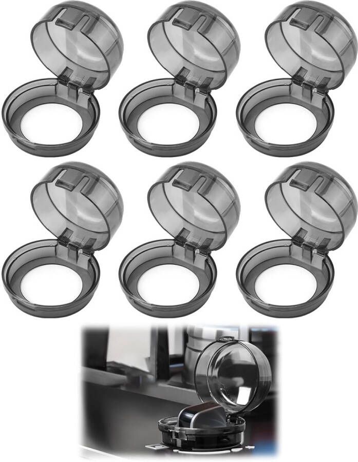 Kindveilige kachelknopafdekkingen 6 stuks Universele Kunststof Knop Deksel gasovenknopafdekkingen Kookplaataccessoires Zwart Kachelbeschermerafdekkingen Plastic knopafdekkingen Voor gasfornuizen gas- elektrische kachels