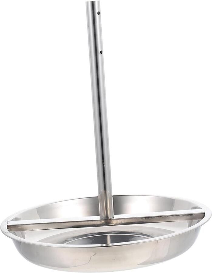 Kip Braadrek Gevogelte Houder Buiten Koken Verticale Houding 32 x 28 x 26 cm Zilver