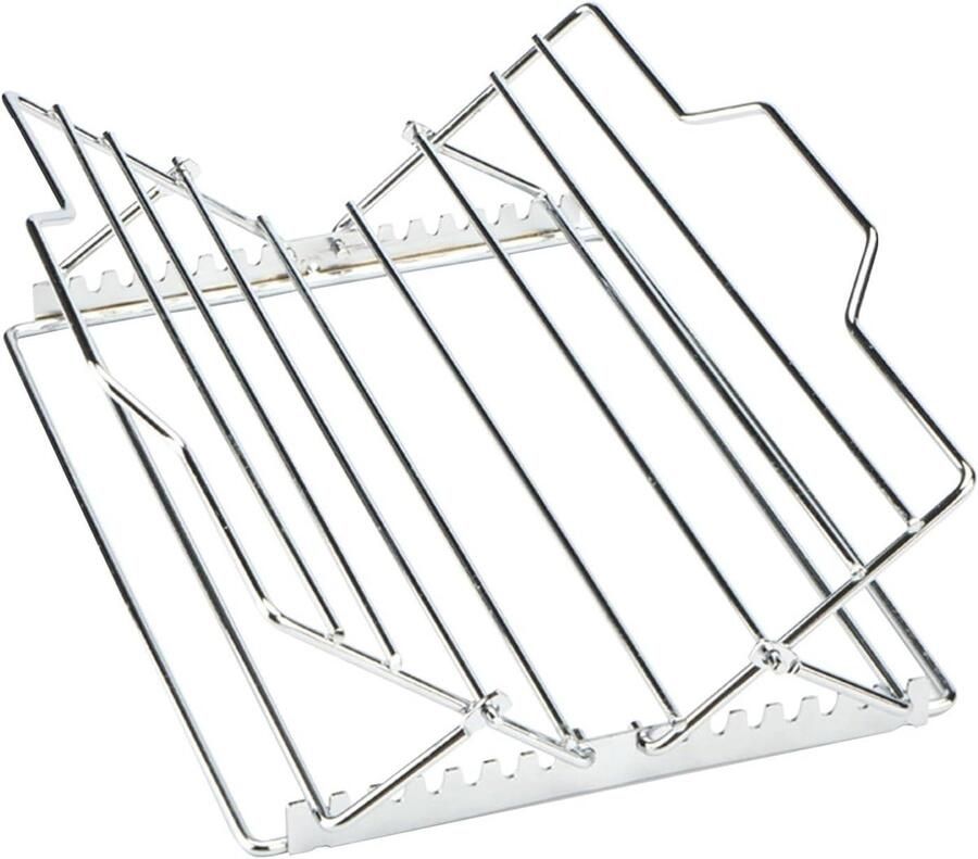 Kip Braadrek Kalkoen Rooster Barbecue Grillen Verstelbaar Ontwerp 27.6 x 26.2 cm Zilver - Foto 1
