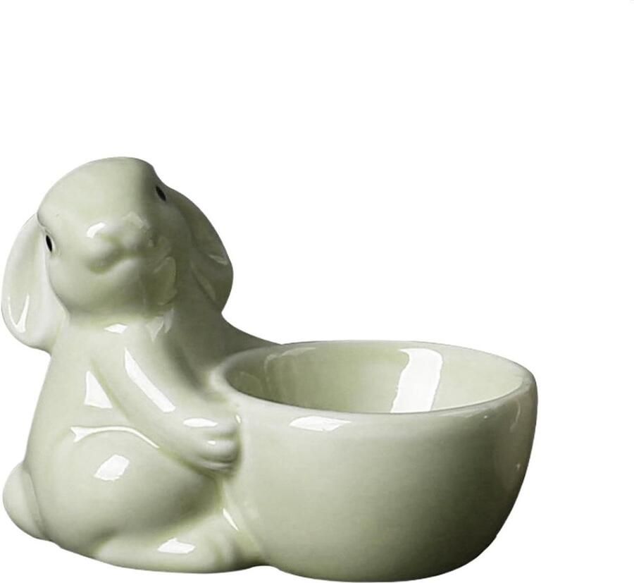 Kip Ei Cup Paas Ei Houder Ontbijt Serveren Stabiel Ontwerp 9 x 6.5 cm groen