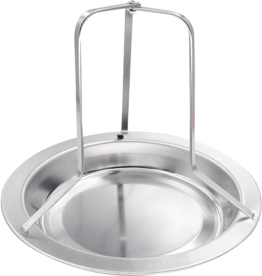 Kip Grill Roestvrij Staal Buiten Koken Hittebestendige Houder 195 x 17 cm Zilverkleurig