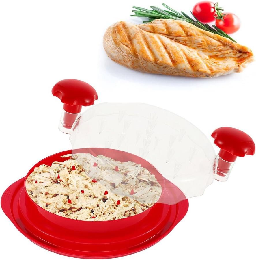 Kip Hakmachine met Antislip Voet en Transparant Deksel Vleesversnipperaar