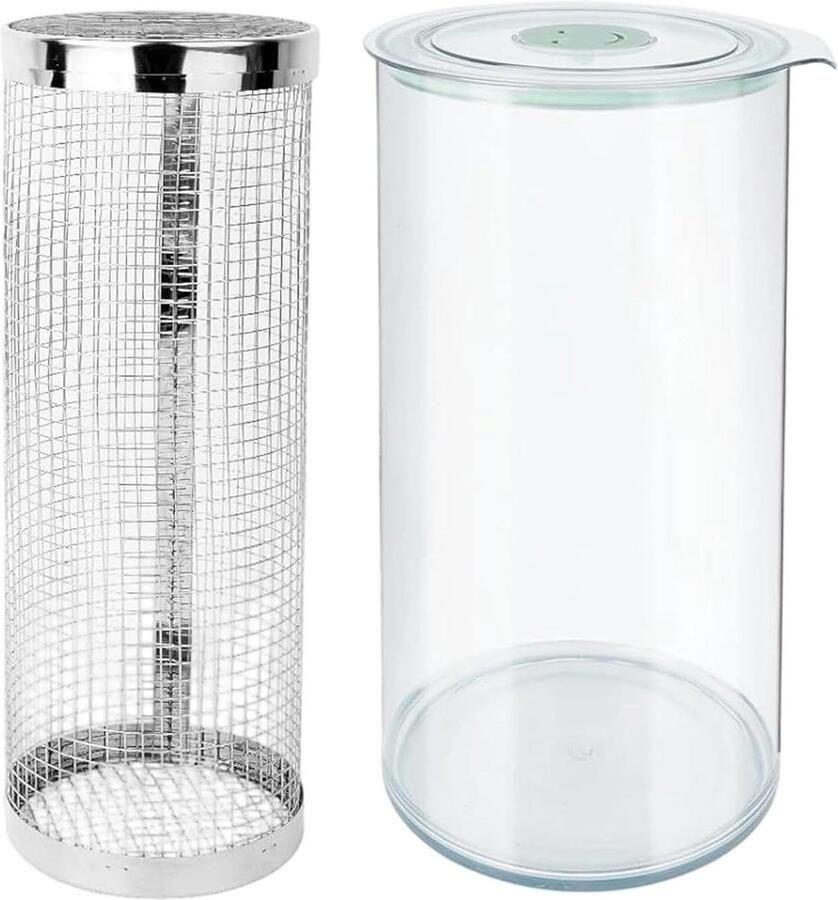 Kip Panier Kom Schudbeker Mixer Maaltijd Bereiden 360 Graden Dekking 20 cm Breed Transparant