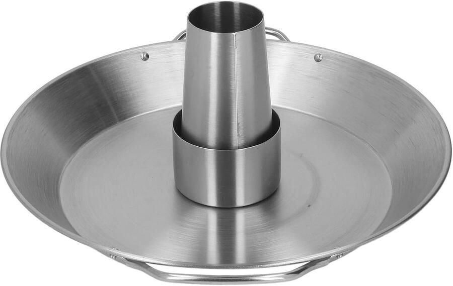Kip Roaster Rack BBQ Braadpan Gevogelte Grillen Roestvrij Staal 32 x 32 x 8 cm Zilverkleurig