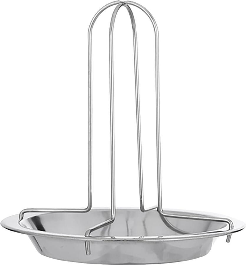 Kip Roaster Rack Verticale Houder Outdoor Grillen Opvouwbaar RVS 17x17x3 cm Zilver