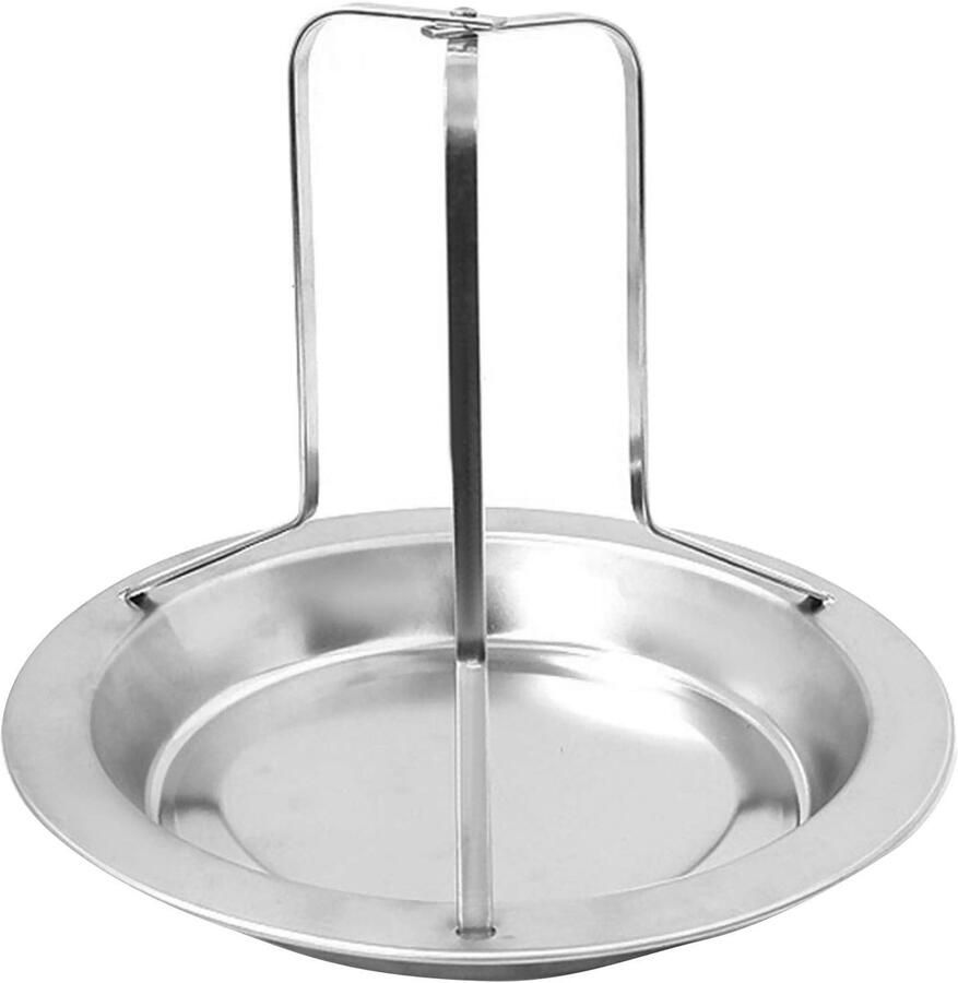 Kip Rooster Rek Kiphouder Grill Oven Grillen Met Lekbak 19.5 x 16 cm Zilver