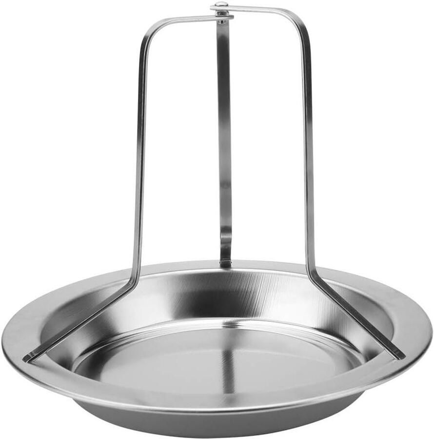 Kip Roosterrek Kip Houder Kip Grillen Roestvrij Staal 19.5 x 16.5 cm Zilver