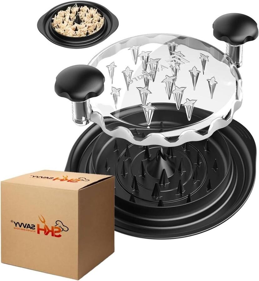 Kip Shredder Vlees Pulled Snel Vlees Bereiden Eenvoudige Twist Grote Capaciteit Zwart