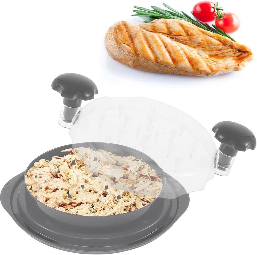 Kip versnipperaar met anti-slip basis en transparante deksel Vlees hakmolen