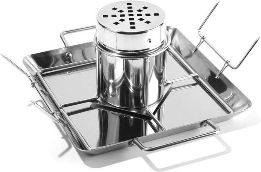 Kipbrander Houder Grill Tool BBQ Grillen Roestvrij Staal 24.5 cm Bak Zilver