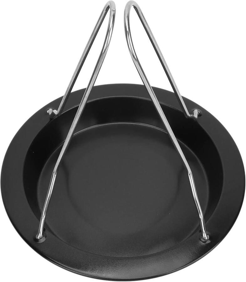 Kipbranderrek Verticale Braadpan Kip Grillen Roestvrij Staal 21 x 21 x 2 cm Zwart