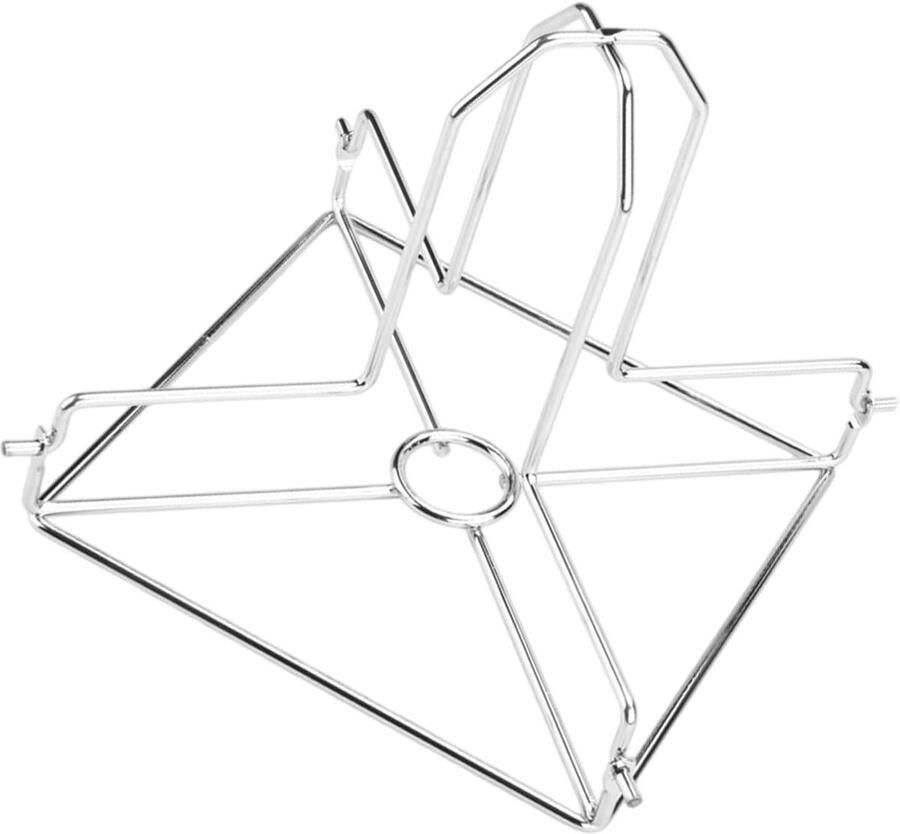 Kiphouder RVS Grill Accessoire Gevogelte Roosteren Opvouwbaar Ontwerp 20.5x20.5x18cm Zilverkleurig