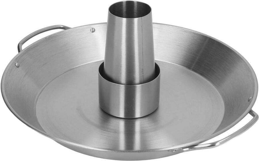 Kiphouder voor Grill Kipbranderrek RVS Gevogelte Bereiden Gelijkmatige Warmteverdeling 32 x 32 x 8 cm Zilverkleurig