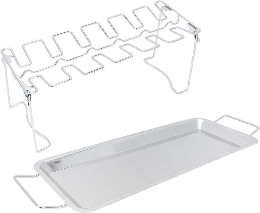 Kippendijgrill Kip Grill Barbecue Accessoire Roestvrij Staal Niet gespecificeerd Zilver