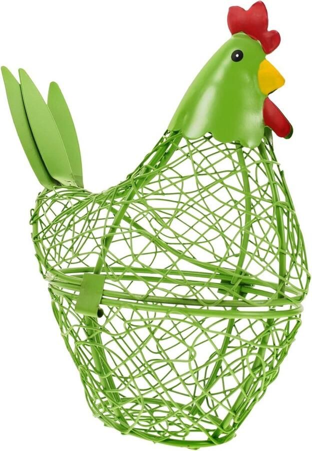 Kippenei Mand Eierhouder Opberger Eieren Verzamelen Kippen Vorm 17.5X17X10CM Lichtgroen