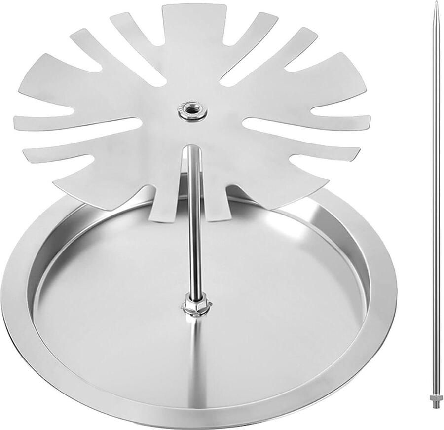 Kippengrillrek Kip Drumstick Houder Gelijkmatig Grillen 15 Sleuven Ontwerp 198 x 195 x 238 cm Zilver