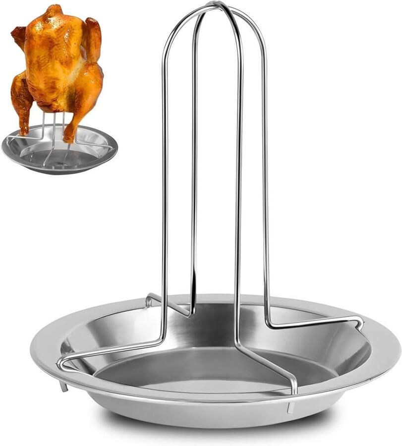 Kippenhouder RVS voor Grill en Oven Stabiele Kippenbrader voor Camping