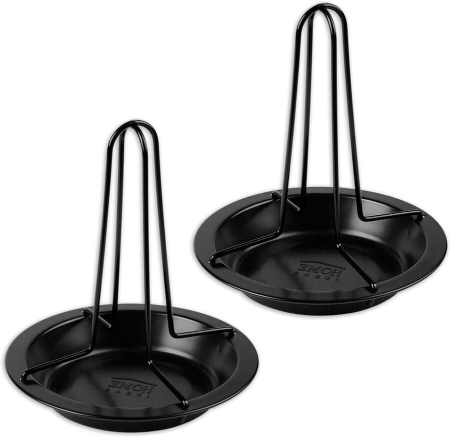 Kippenhouder Set Kipbrader Oven Sappige Kip Garen Met Opvangbak 20 x 175 cm Zwart