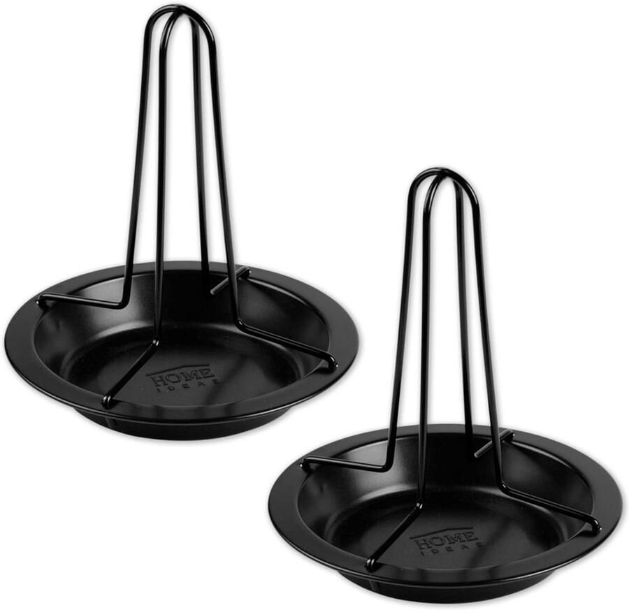 Kippenhouders Set Kipbrader Oven Sappige Kip Garen Met Opvangbak 20 x 175 cm Zwart