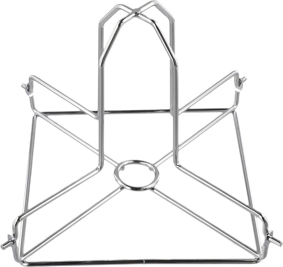Kippenrek RVS Geroosterd Kip Houder Barbecue Oven Stabiel Kookplatform 31 x 31 x 5 cm Zilver