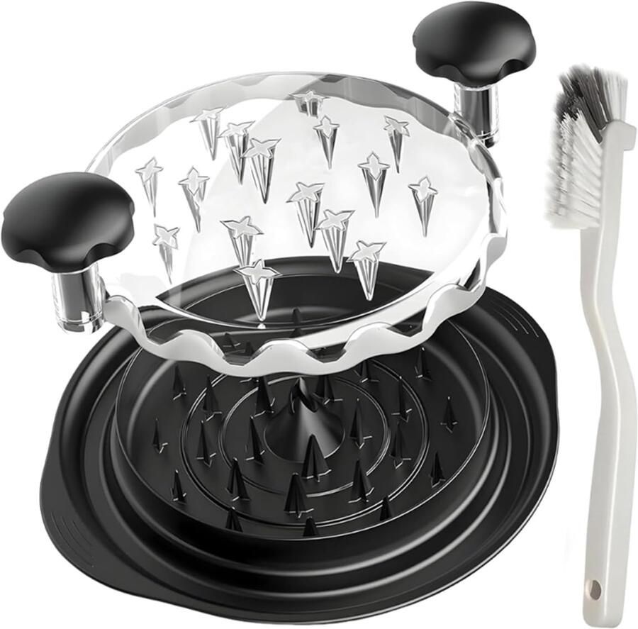 Kipversnipperaar 25 cm met transparant deksel en borstel grote vleesmolen handmatige hakselaar ergonomische handgreep voor varkensvlees