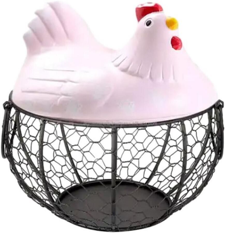 Kipvormige Eierhouder Keramiek met Deksel voor Keukenopslag