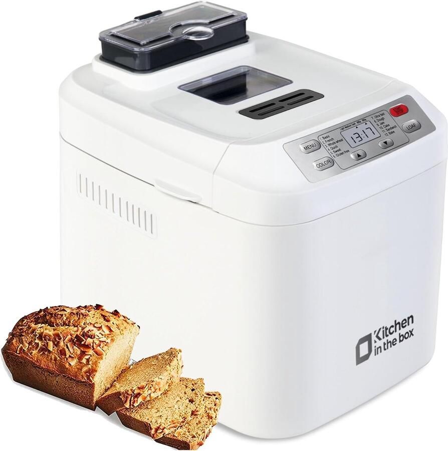 Kitchen in the box Broodbakmachine met automatische ingrediëntendispenser 900 g 12 programma's incl. glutenvrij & ShopVlot