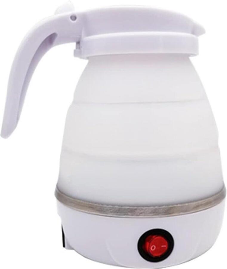Klapbare Waterkoker Draagbare Koker Reizen en Kamperen Automatische Uitschakeling 0.6 Liter Wit