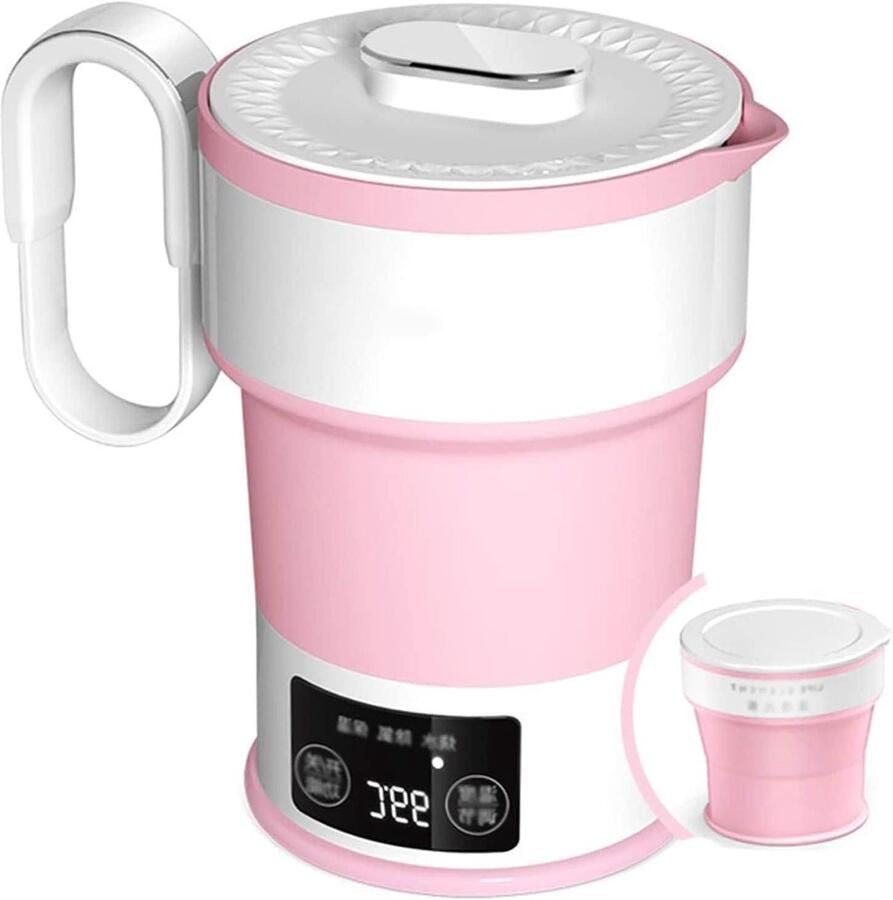Klapbare Waterkoker Reis Kookpan Warm Drank Maken Touchscreen Bediening 600ml Capaciteit Blauw
