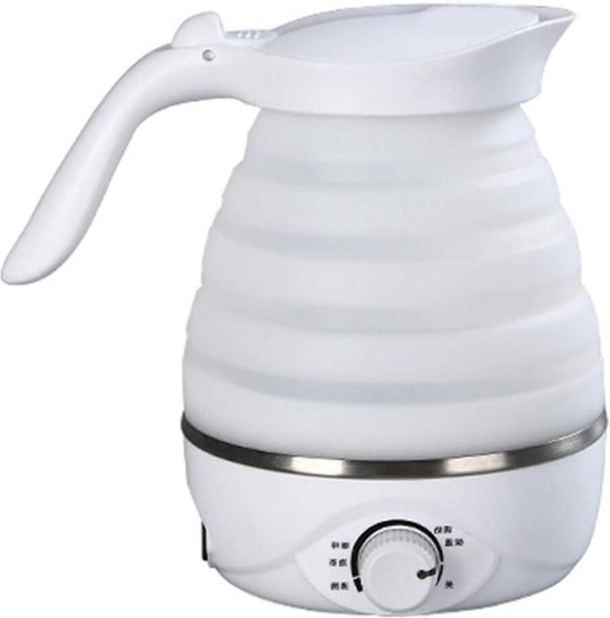 Klapbare Waterkoker Reis Waterkoker Buiten Koken Anti-droogkookbeveiliging 0.6 Liter Zwart
