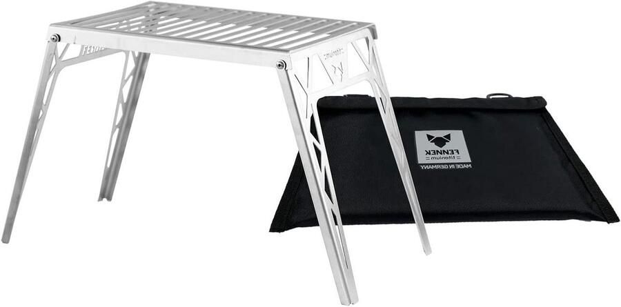 Klaprooster Titanium Grillrek Tafel Outdoor Koken Extreem Lichtgewicht 32 x 20 cm Titanium