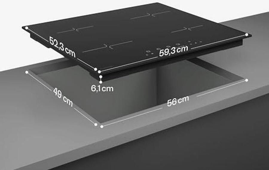 Klarstein Velaire Induction Hob 60 cm 4 Zone 7000 W Boost Touch Slider Timer Child Safety Residual Heat Indicator Ceramic Built-in Hob Induction Black - Foto 4
