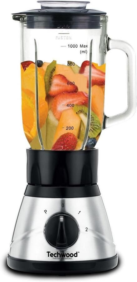 Keuken Blender Mixer Kan Smoothies Maken 2 Snelheden 1 Liter Zwart RVS