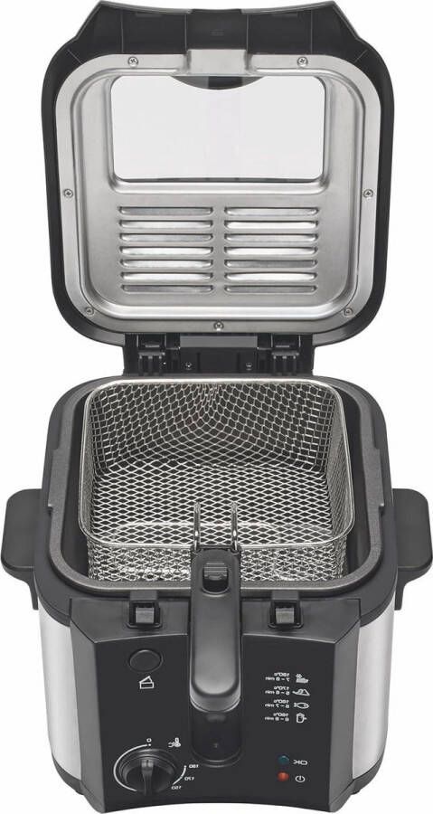 Klassieke friteuse 25 l olie uitneembare container en deksel capaciteit 1 kg friet 1600 W controlevenster thermostaat instelbaar van 130 tot 190 °C metalen vetfilter Kopen Review