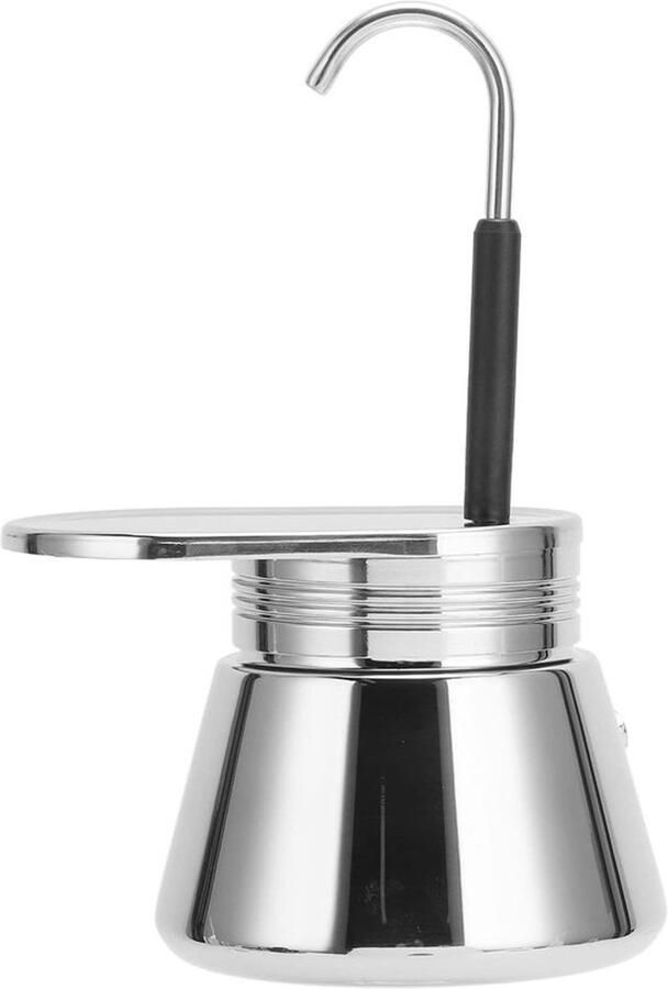 Klassieke Italiaanse Moka Pot 200ml RVS Espresso Maker voor Thuis Kantoor en Café Duurzaam en Handig voor Koffieliefhebbers