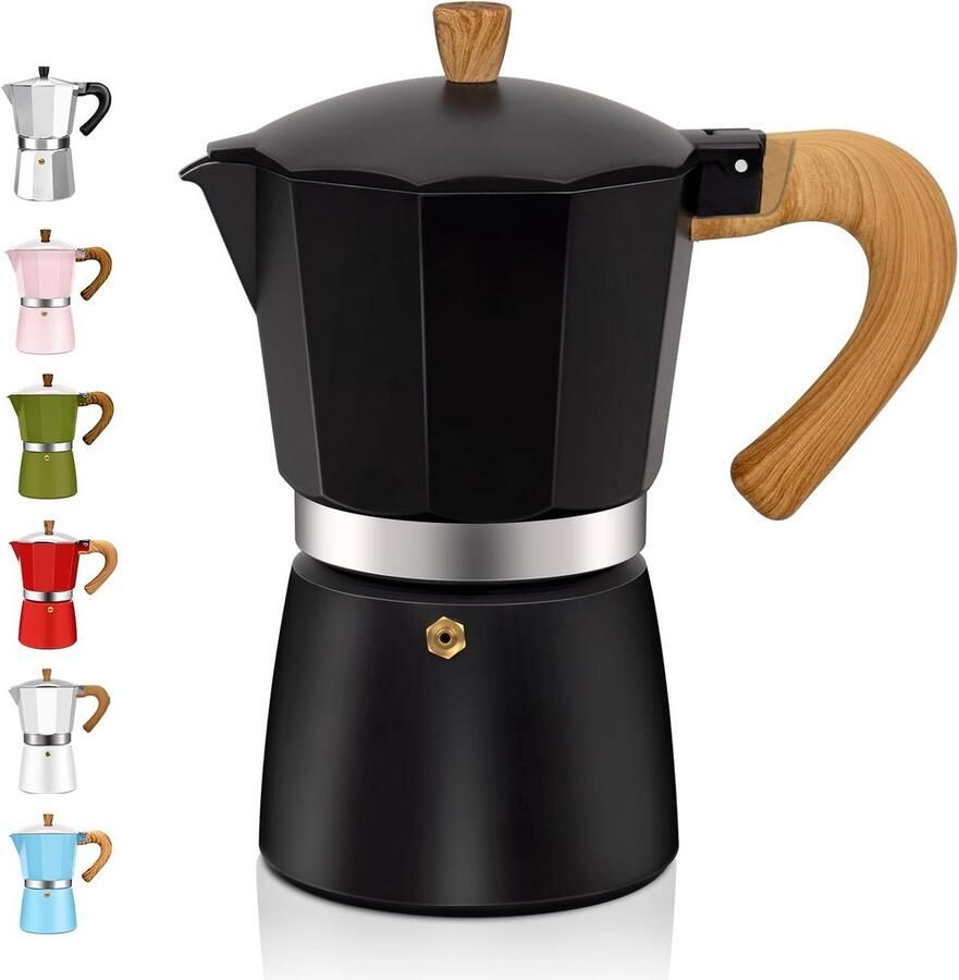 Klassieke Moka Pot Koffiezetapparaat voor Espresso Geschikt voor Gasfornuis en Camping