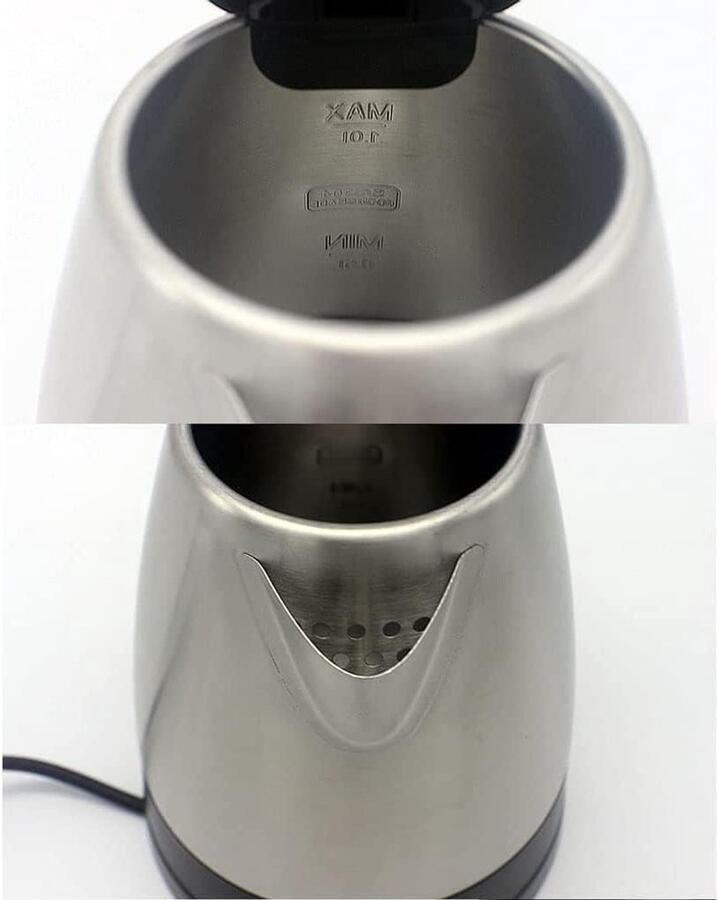 Klassieke Waterkoker Warmwaterboiler Snel Water Koken Verborgen Verwarmingselement 1 Liter Capaciteit Roestvrij Staal