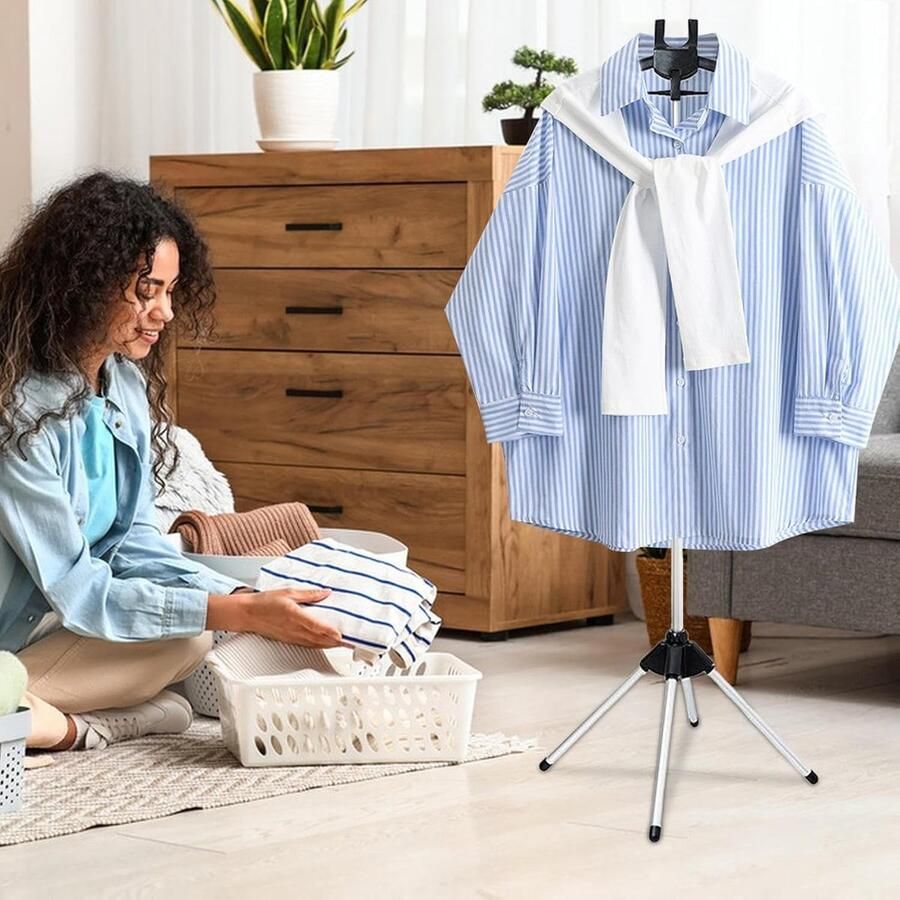 Kledingrek Stoomstrijkijzer Stoomkoker Hanger Kleding Stomen Gelijkmatige Stoomverdeling 160 cm Zwart