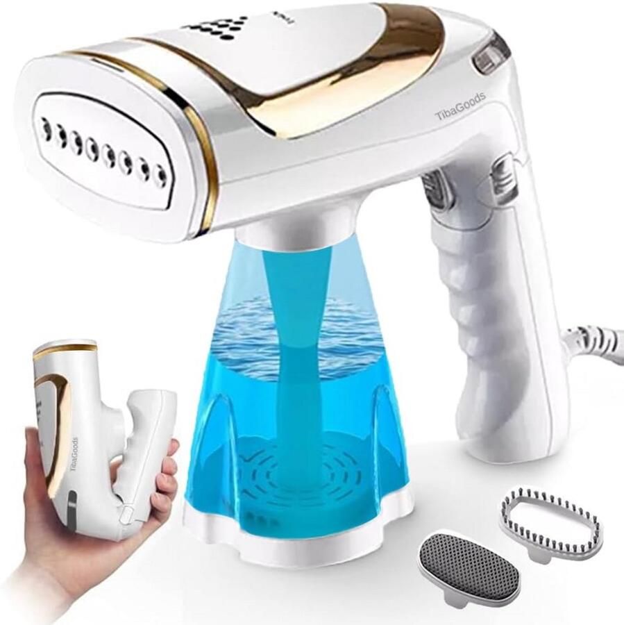 Kledingstomer Handstomer Stoomreiniger Kreukels Verwijderen Snel 20 Sec Opwarmen 350 ML Reservoir Wit
