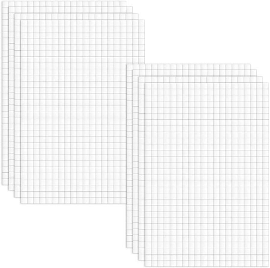 Kleefpads 4800 Stuks Dubbelzijdige Schuimstof Voorgesneden Vierkanten Voor Scrapbook Knutselen Wit 3D-Design Plakpunt